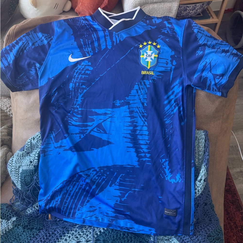 Nike Royal Blue Brasil Soccer Jersey